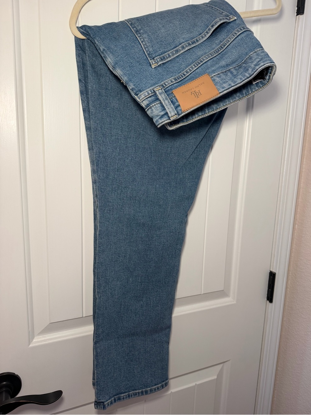 Ralph Lauren Straight Leg Jeans in Medium Blue Denim